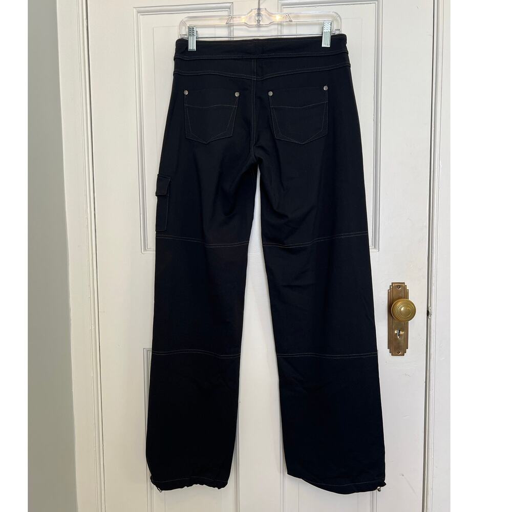 NEW Athleta Bettona Boyfriend Pant Black Cargo Cinch Contrast Stitch Women's XS - Picture 3 of 16
